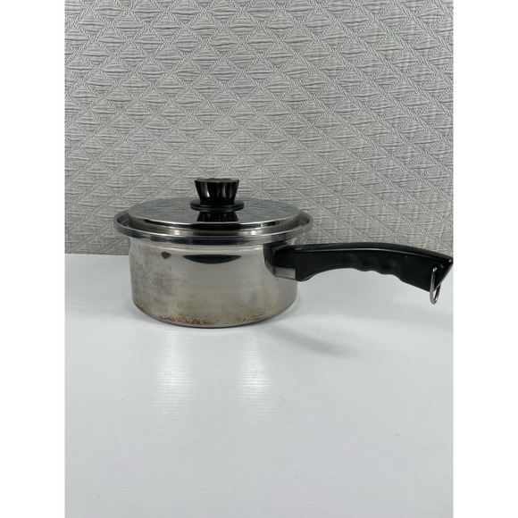 Vintage Luster Craft 3 Quart Saucepan Made In USA 3 Ply Stainless Steel - Picture 3 of 8